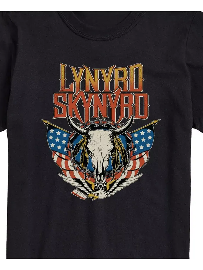 Мужская футболка Lynyrd Skynyrd Americana с коротким рукавом Airwaves — изображение 3 из 3, черный