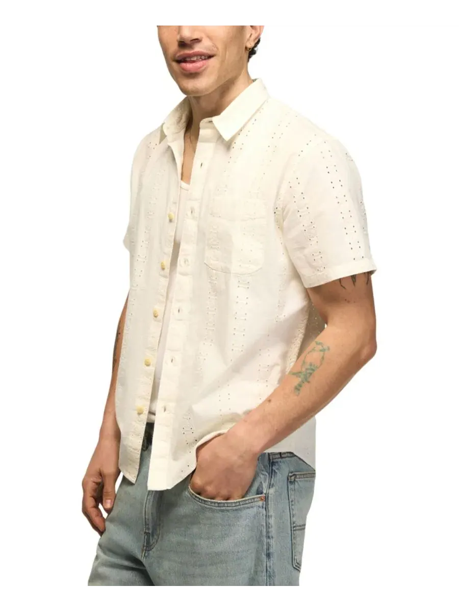 Рубашка с отделкой ажурными петлями San Gabriel Lucky Brand — изображение 2 из 4, тофу