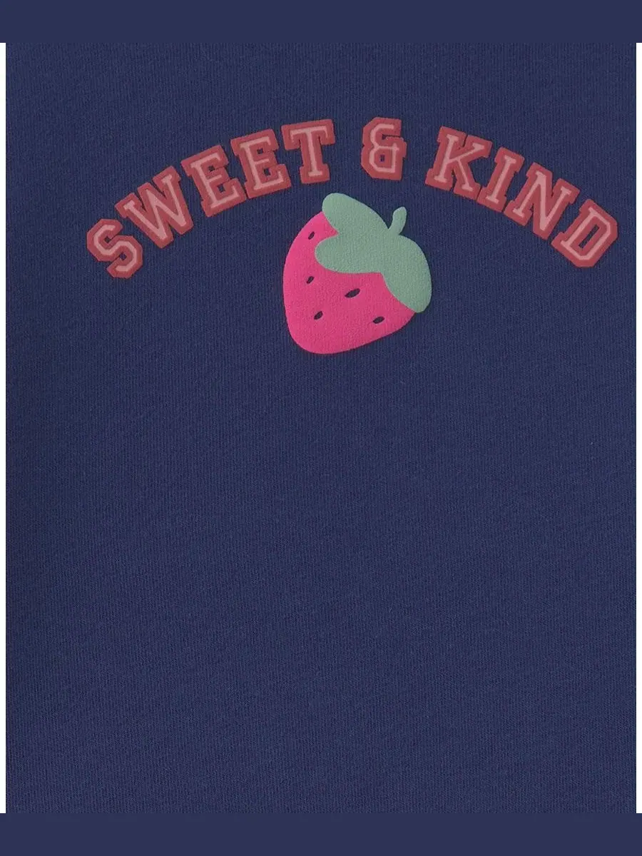 Комплект из свитшота и брюк Sweet and Kind Strawberry Carter's — изображение 3 из 6, темно-синий