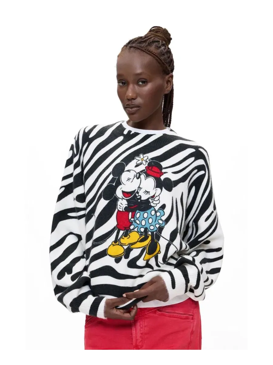 Свитер с принтом Disney Women's Disney Printed Sweater Desigual — изображение 1 из 3, белый