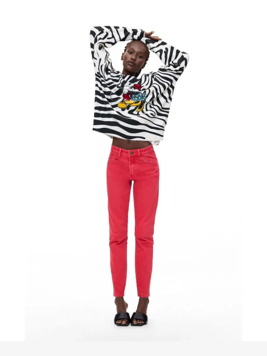 Свитер с принтом Disney Women's Disney Printed Sweater Desigual — изображение 2 из 3, белый