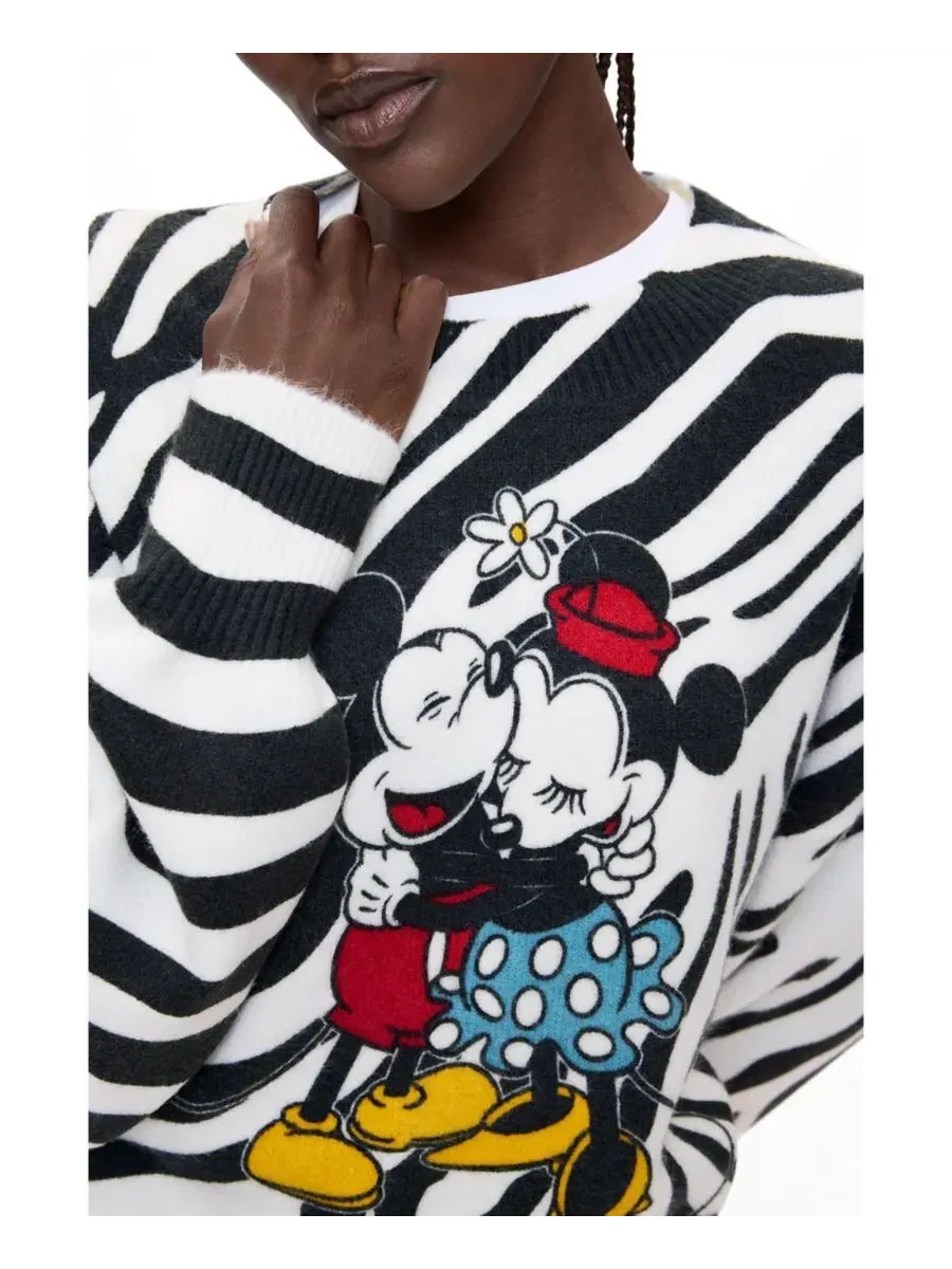 Свитер с принтом Disney Women's Disney Printed Sweater Desigual — изображение 3 из 3, белый