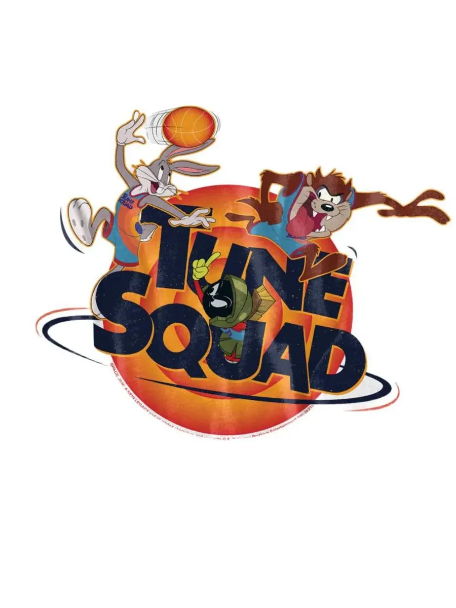 Футболка с принтом A New Legacy Bugs, Taz And Marvin Space Jam — изображение 3 из 3, белый