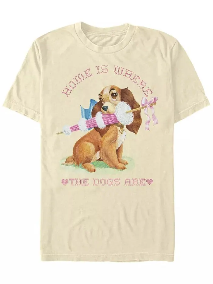 Футболка мужская с коротким рукавом Lady and the Tramp Home Dog Fifth Sun — изображение 1 из 1, прозрачный