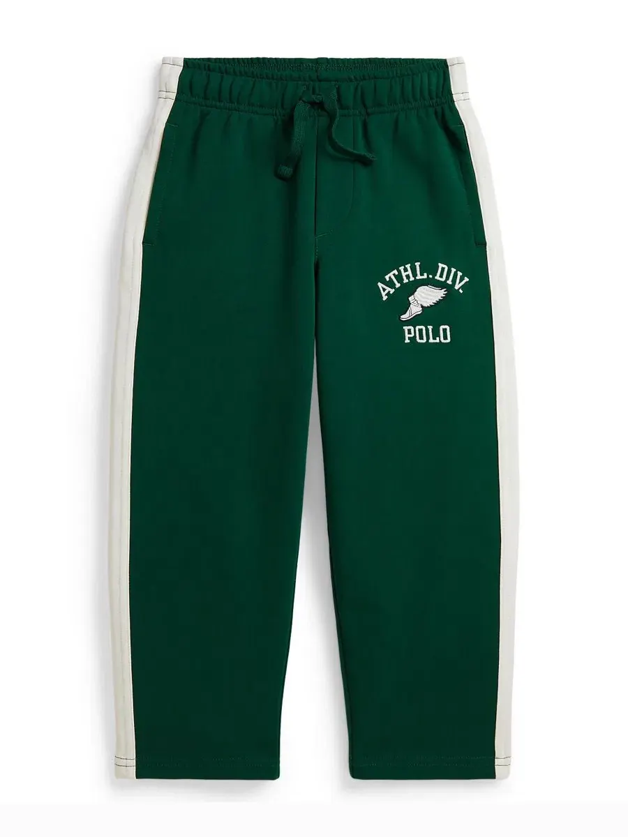 Детские спортивные брюки с логотипом Polo Ralph Lauren — изображение 4 из 5, зеленый