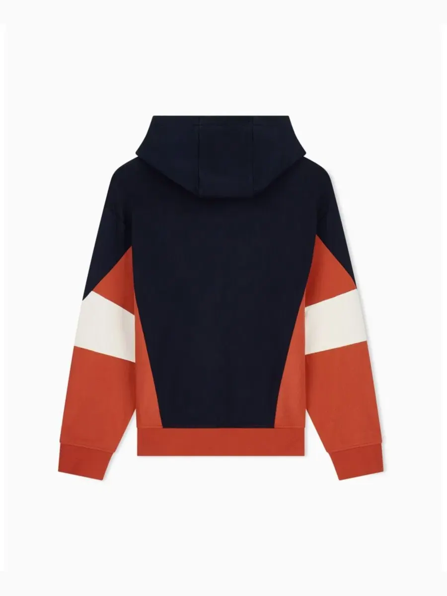 Худи с цветовой блокировкой Chevron из хлопка A|X Armani Exchange — изображение 2 из 6, глубокий темно-синий