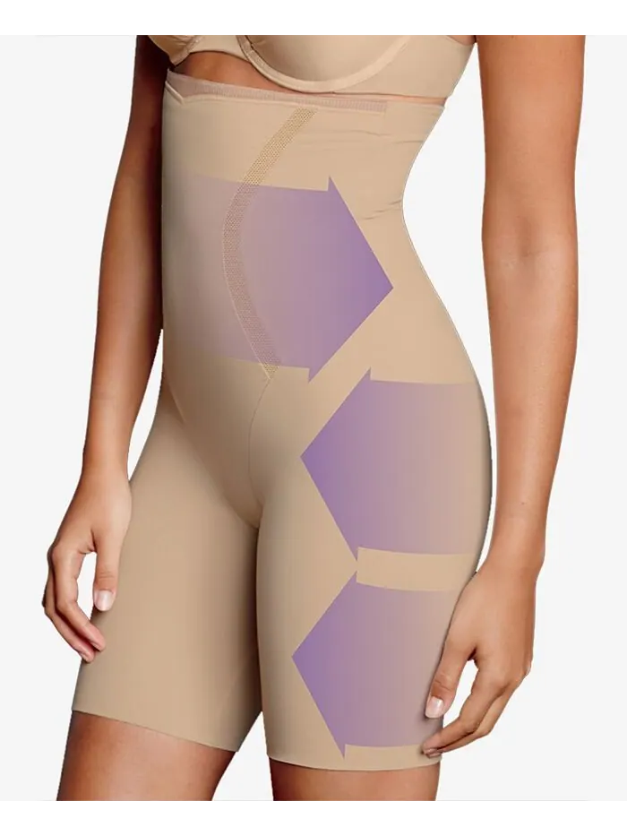 Женские твердые основы с высокой талией для похудения бедра DM5001 Maidenform — изображение 2 из 5, черный