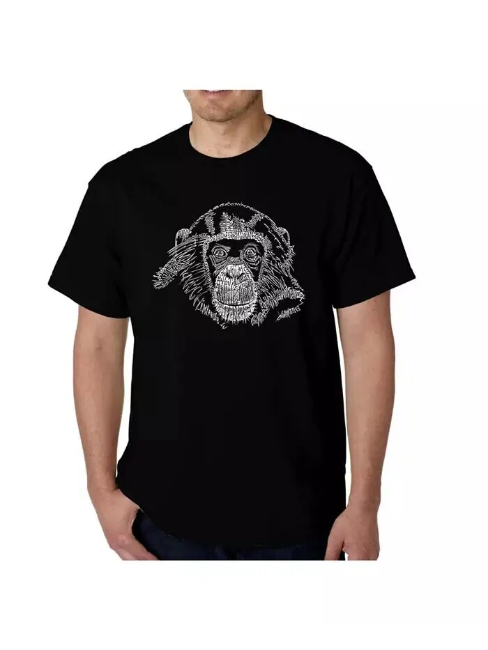 Мужская футболка Word Art - Chimpanzee LA Pop Art — изображение 1 из 2, черный