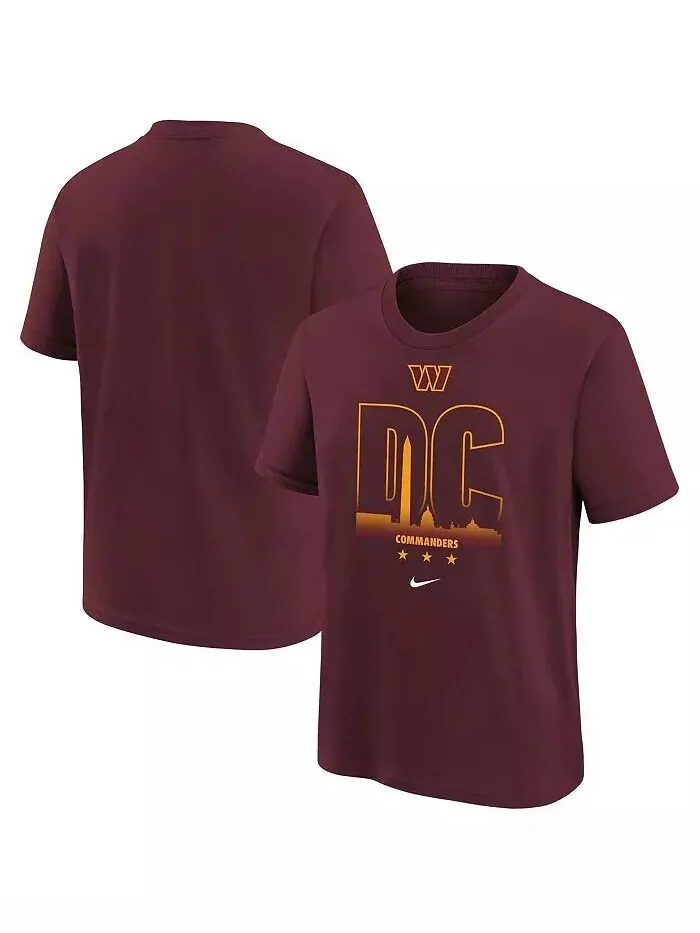 Бордовая футболка Big Boys Washington Commanders Team City Nike