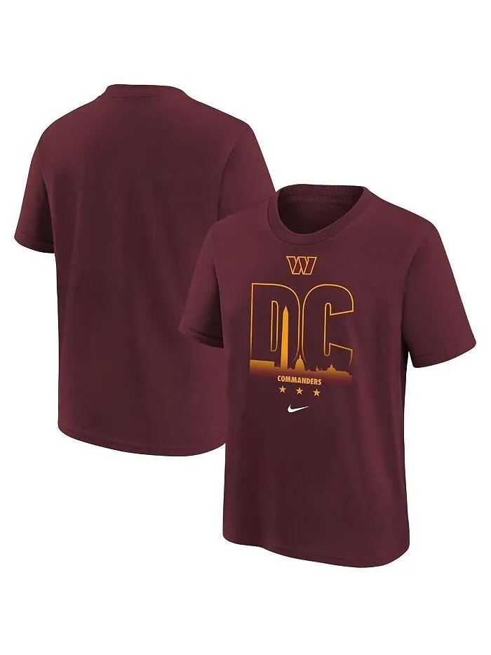 Бордовая футболка Big Boys Washington Commanders Team City Nike