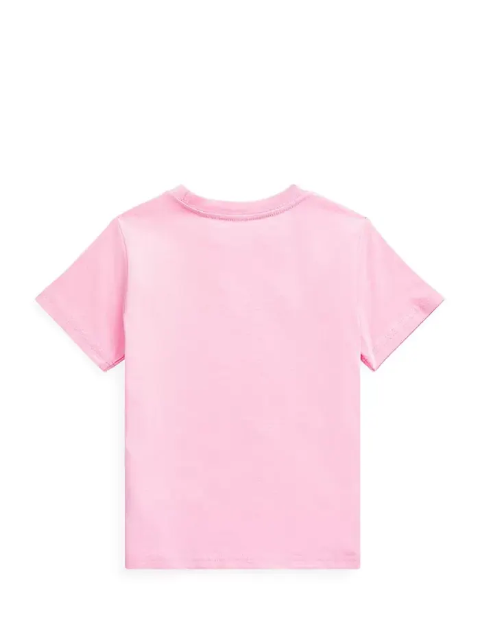 Футболка для малышей и мальчиков из хлопкового джерси Polo Ralph Lauren — изображение 2 из 4, розовый