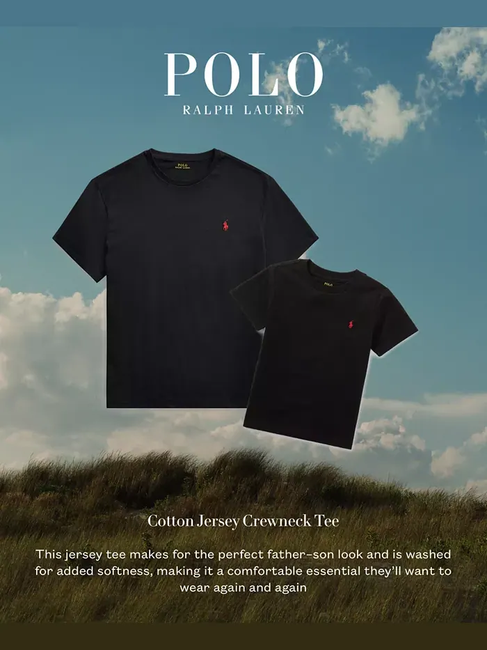 Футболка для малышей и мальчиков из хлопкового джерси Polo Ralph Lauren — изображение 4 из 4, розовый