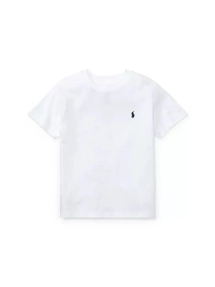 Футболка из хлопкового джерси для малышей и маленьких мальчиков Polo Ralph Lauren — изображение 1 из 2, белый