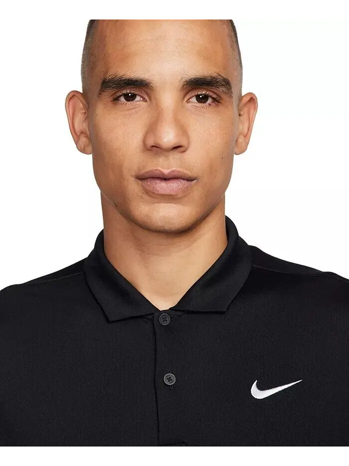 Мужская рубашка-поло для гольфа свободного кроя Core Dri-FIT с короткими рукавами Nike — изображение 3 из 4, черный/белый
