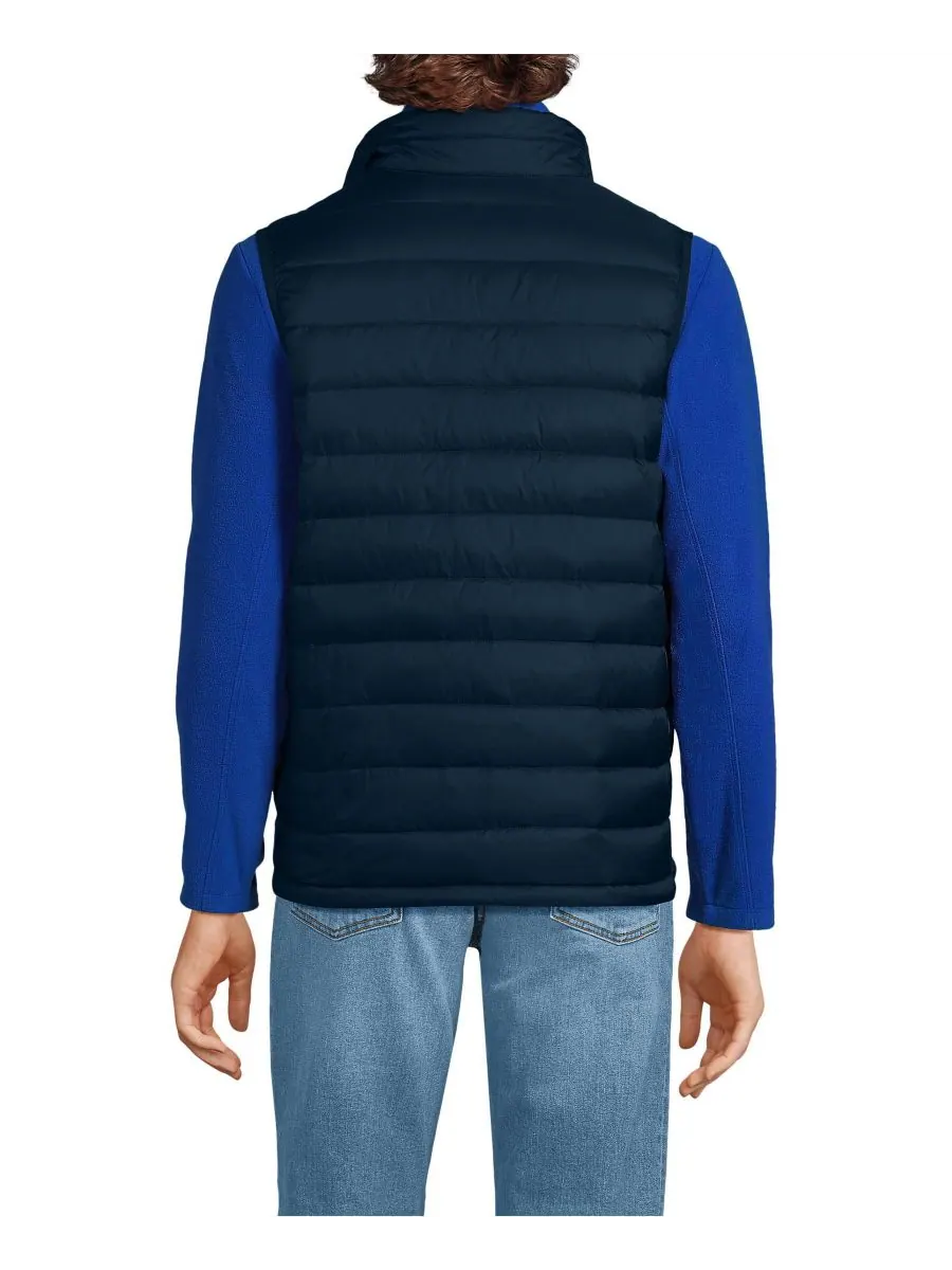 Пуховый жилет Big & Lall Wanderweight Packable Down Vest Lands' End — изображение 3 из 4, темно-синий