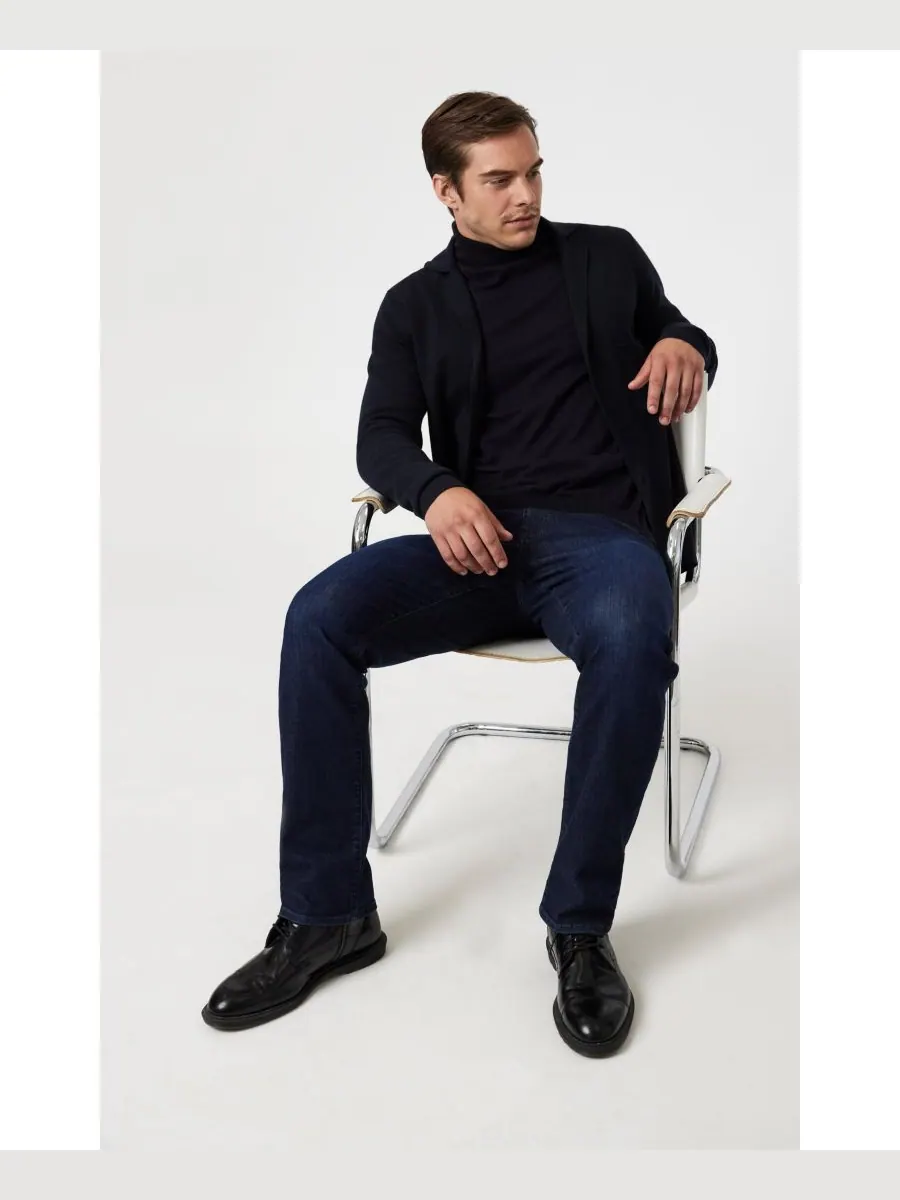Мужские прямые брюки Mavi Zach Straight Leg в цвете Rinse Austin Mavi Jeans — изображение 6 из 6, синий
