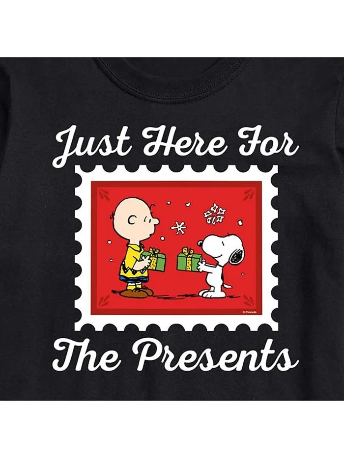 Мужская футболка с коротким рукавом Peanuts Holidays AIRWAVES — изображение 3 из 3, черный