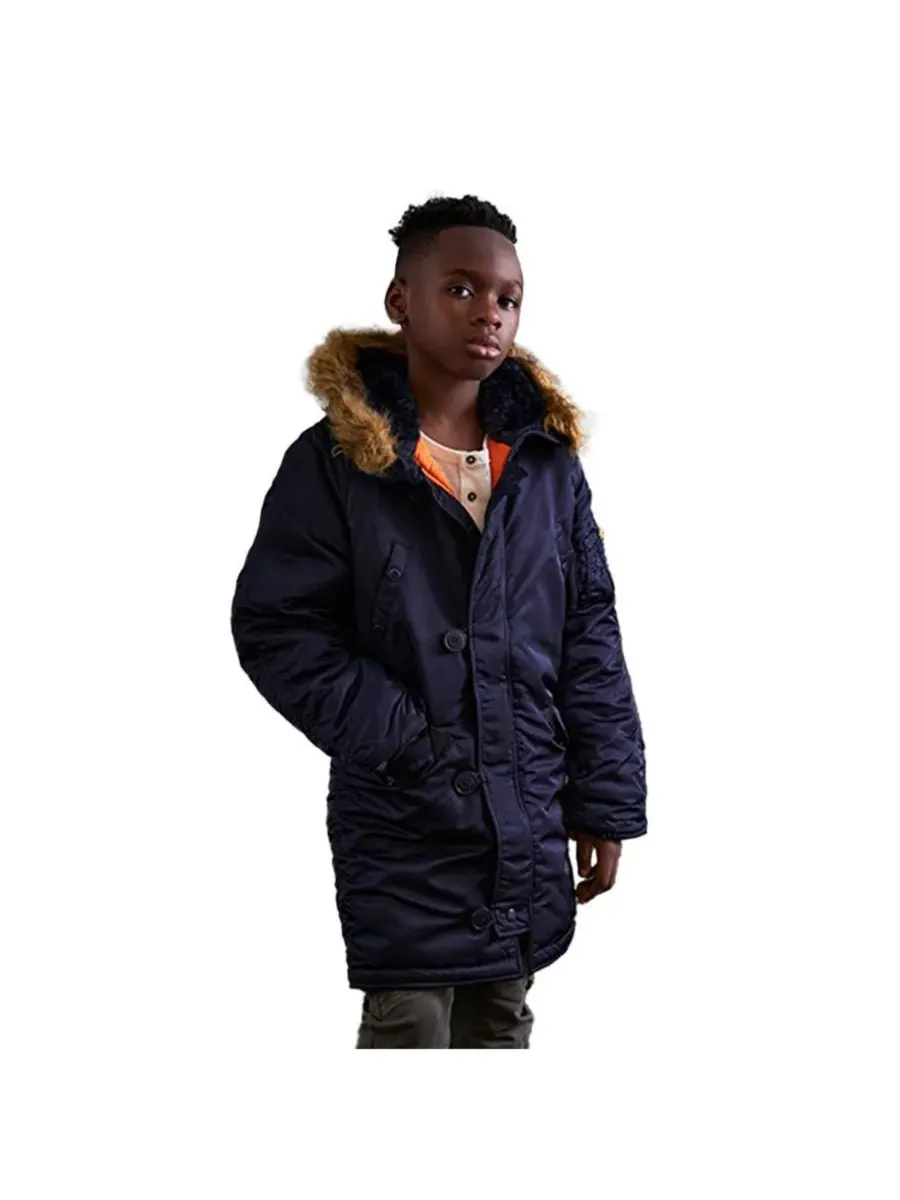 Детская парка N-3B Alpha Industries — изображение 1 из 3, синий