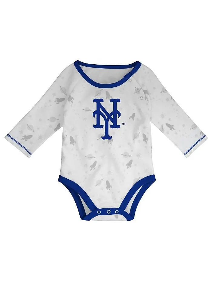 Комплект из боди New York Mets Dream Team, шляпы и брюк на ножках для новорожденных Outerstuff — изображение 3 из 3, белый