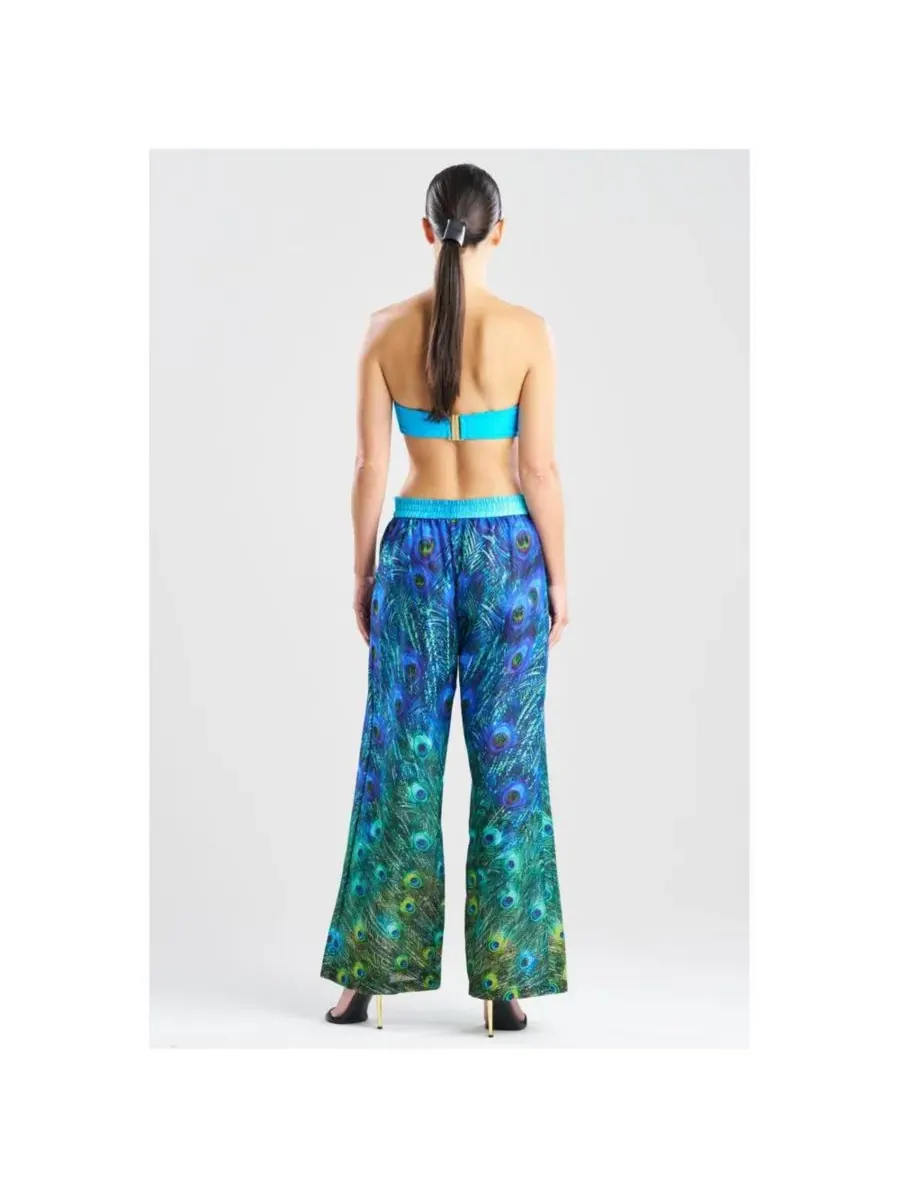 Женские брюки Peacock из хлопкового вуаля Natori — изображение 3 из 3, бирюзовый