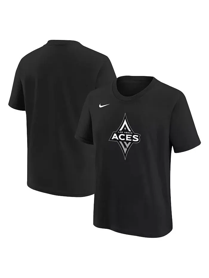 Футболка с логотипом Las Vegas Aces Essential для больших мальчиков и девочек — изображение 1 из 3, черный