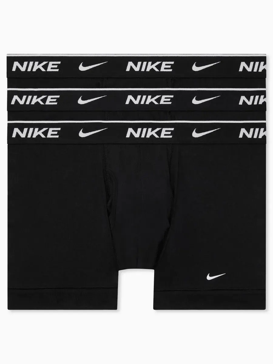 Мужские хлопковые эластичные плавки Dri-FIT Essential, комплект из 3 штук Nike — изображение 1 из 4, черный