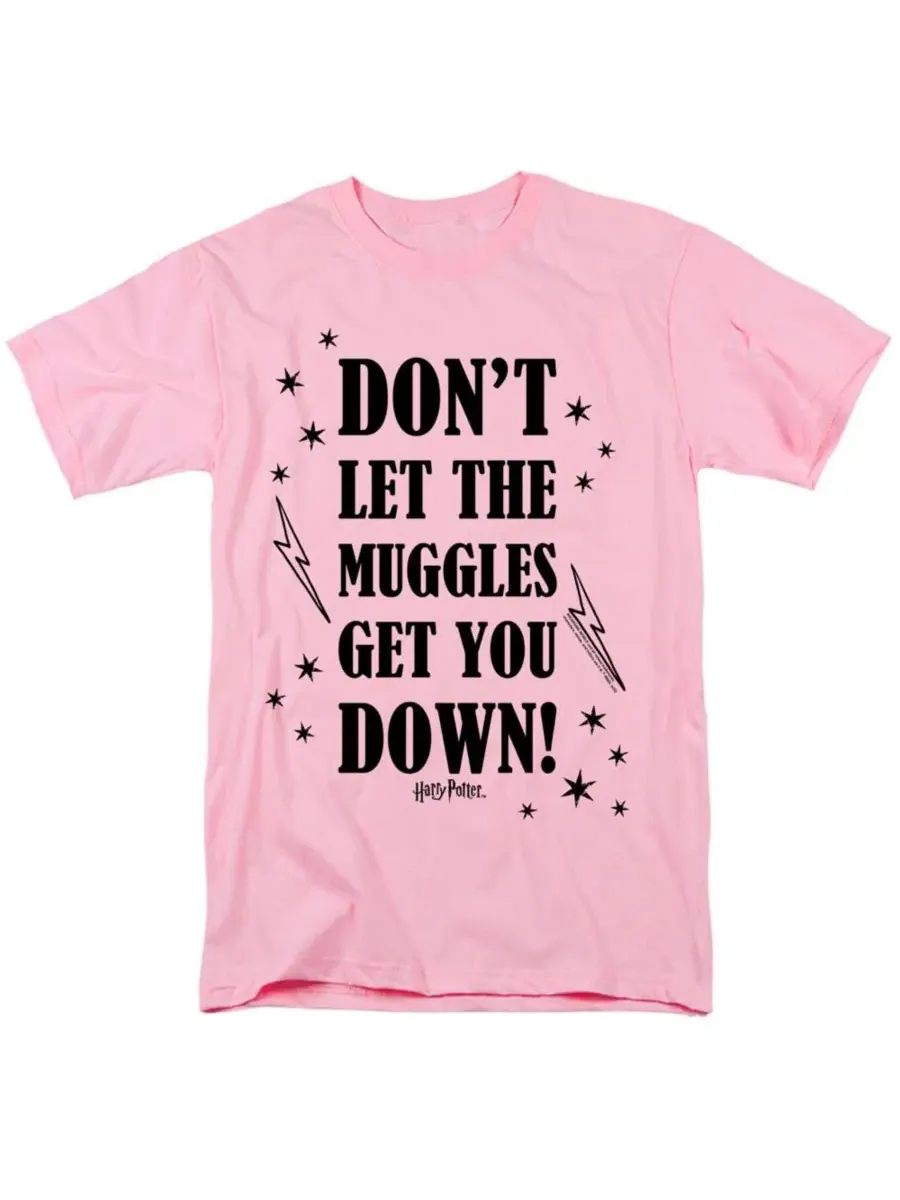 Футболка с принтом Muggles 1 Harry Potter — изображение 1 из 3, розовый