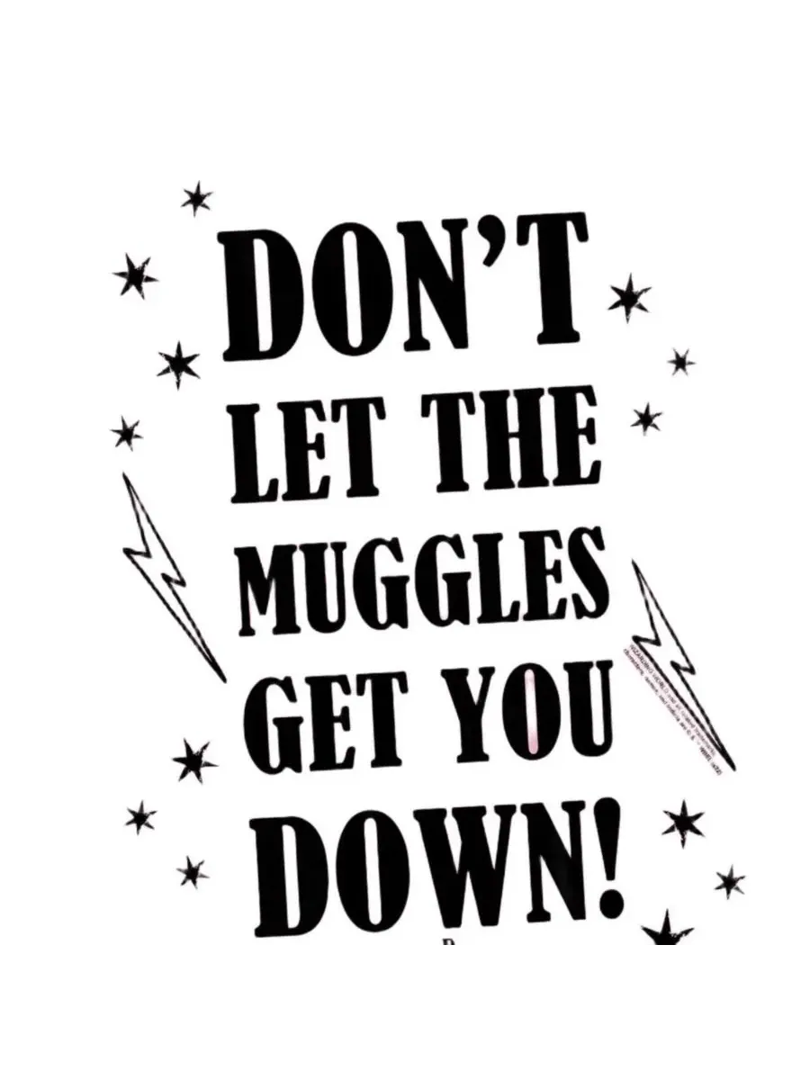 Футболка с принтом Muggles 1 Harry Potter — изображение 3 из 3, розовый
