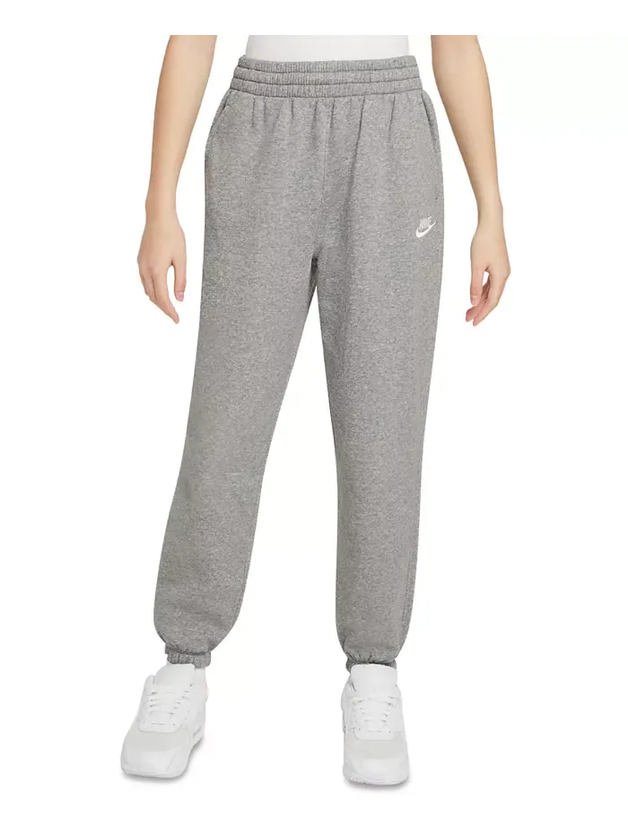 Большие девочки Спортивная одежда Club Fleece Свободные лого джоггеры Nike — изображение 1 из 4, серый
