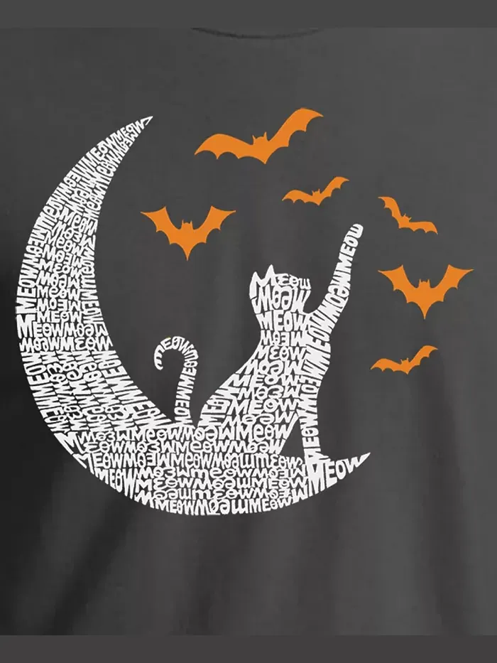 Мужская футболка Lunar Bats с принтом Word Art LA Pop Art — изображение 3 из 5, серый