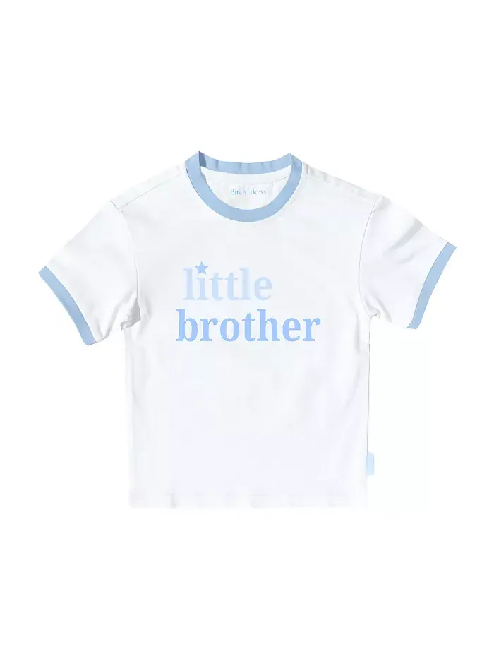 Футболка с круглым вырезом для мальчиков Little Brother Bits & Bows — изображение 1 из 2, синий