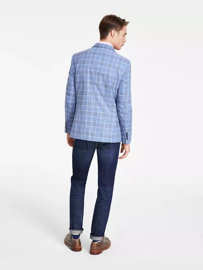 Мужской спортивный пиджак Modern-Fit Nautica — изображение 2 из 5, синий/коричневый