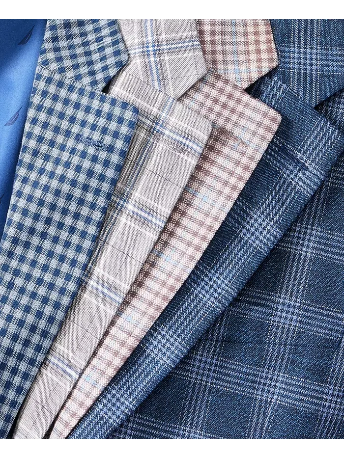 Мужской спортивный пиджак Modern-Fit Nautica — изображение 5 из 5, синий/коричневый