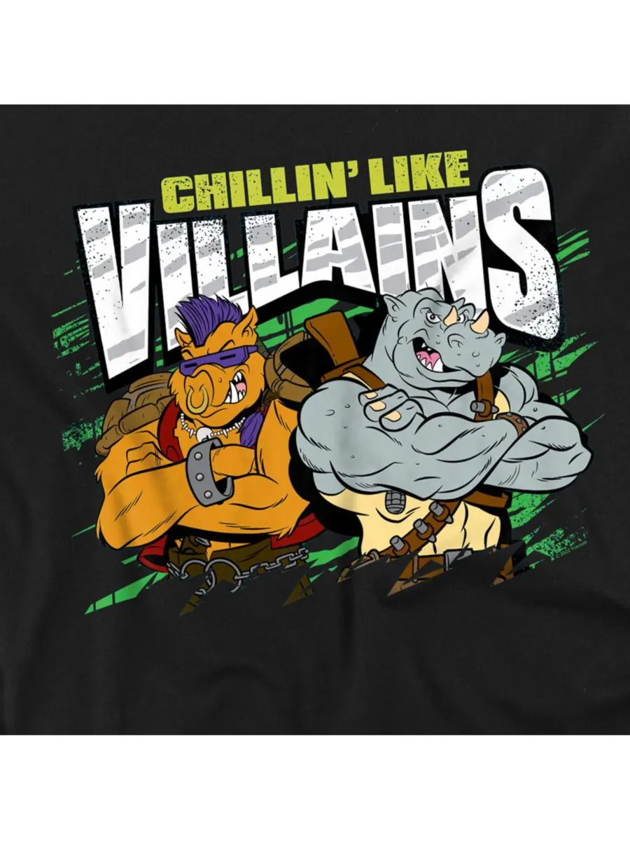 Футболка Big & Tall TMNT Chillin Like Villains TEENAGE MUTANT NINJA TURTLES — изображение 2 из 3, черный