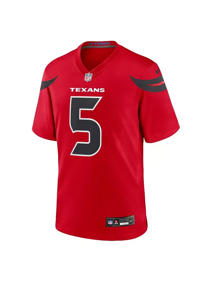 Мужская альтернативная игровая футболка Jalen Pitre Houston Texans Nike — изображение 2 из 3, красный