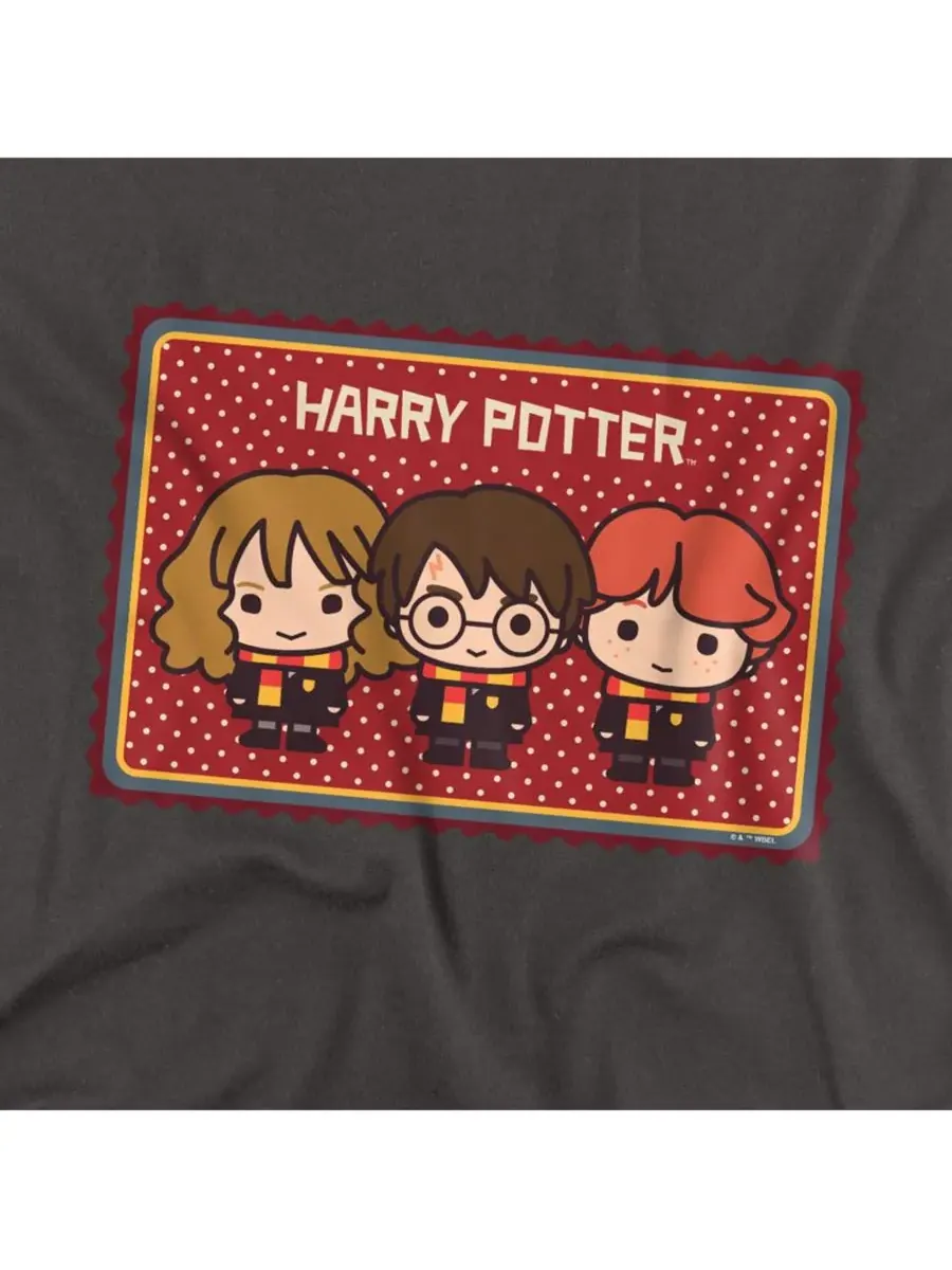 Мужская футболка с чиби-персонажами Гриффиндора Harry Potter — изображение 2 из 3, темно-серый