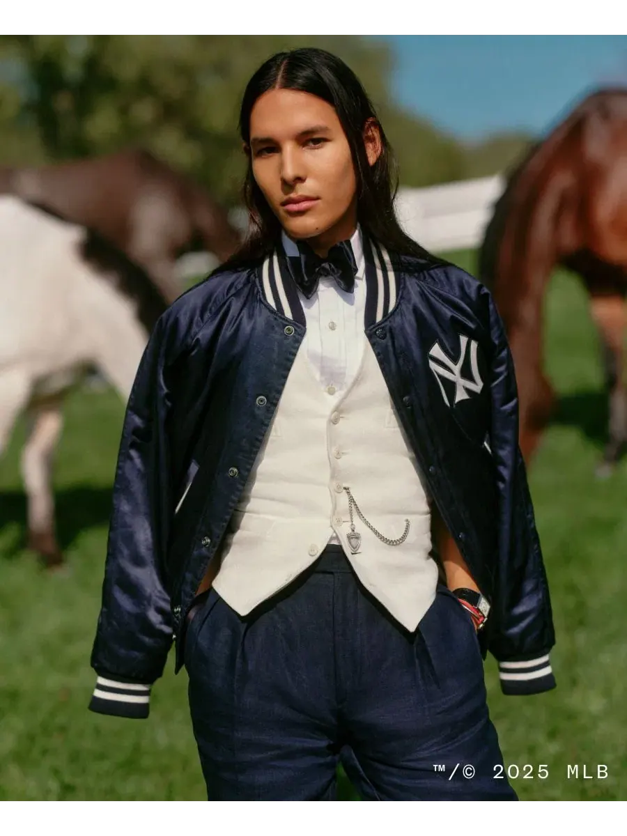 Футболка Yankees Collection Polo Ralph Lauren — изображение 4 из 9, темно-синий