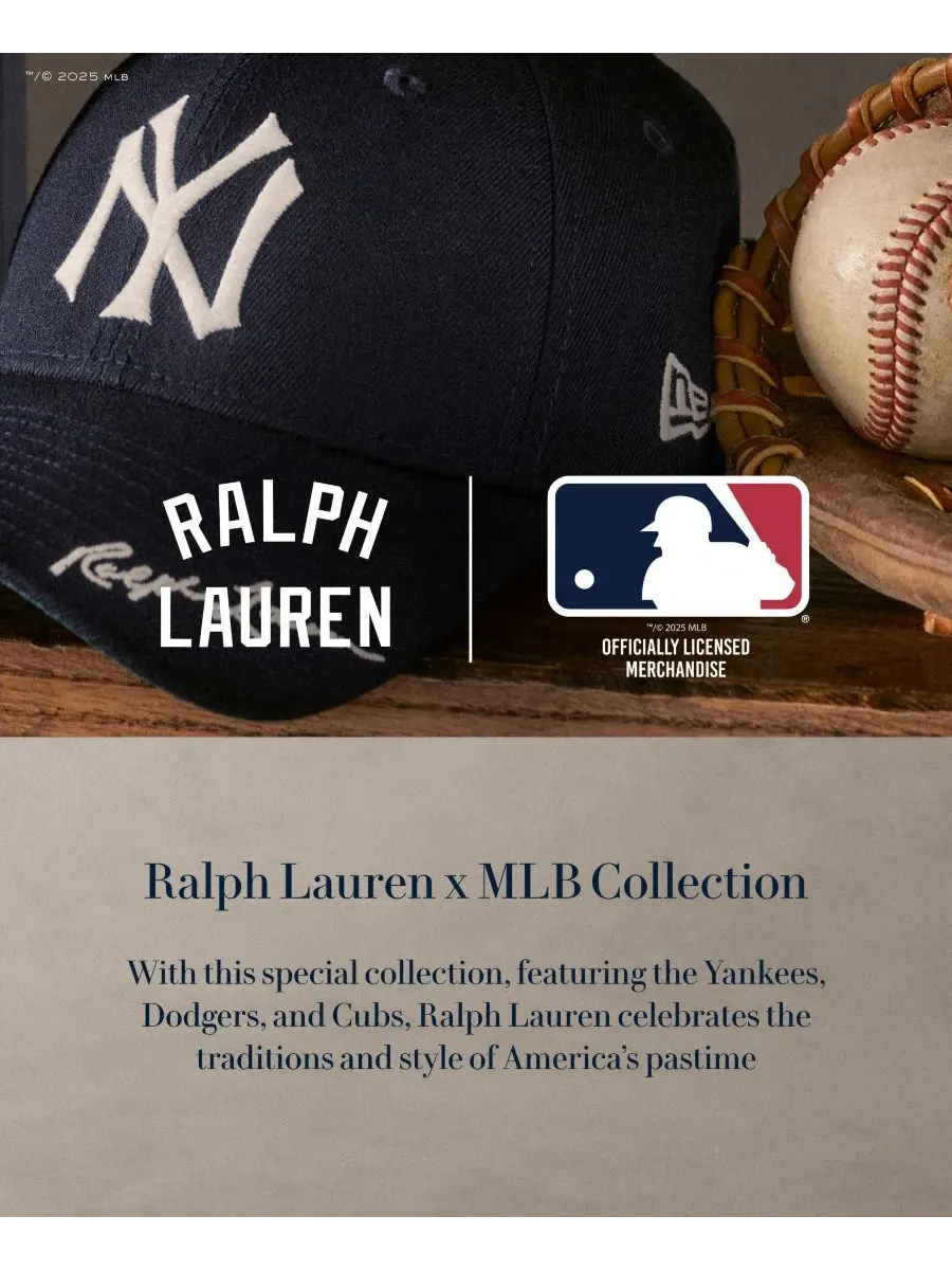 Футболка Yankees Collection Polo Ralph Lauren — изображение 7 из 9, темно-синий