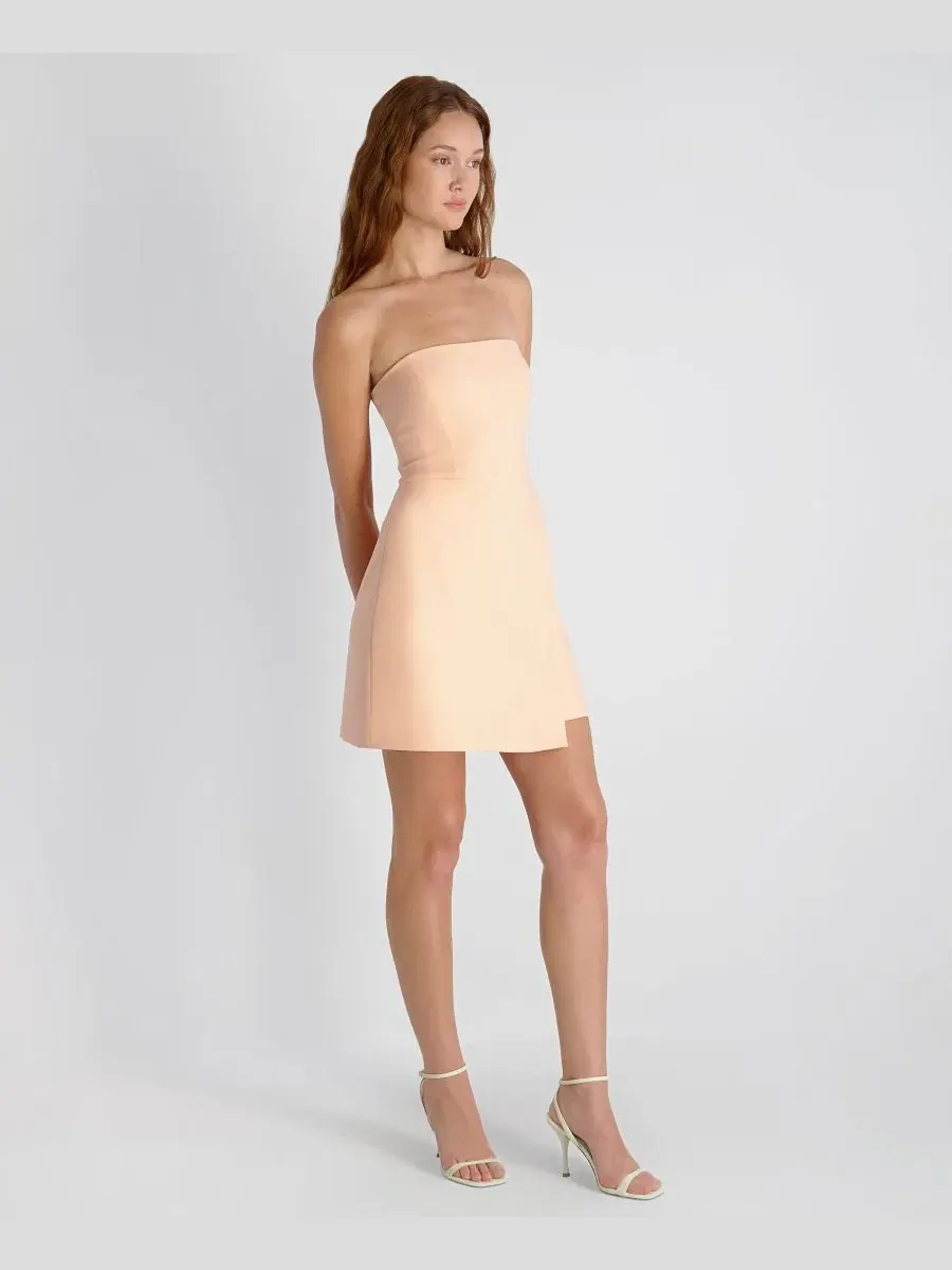 Платье мини без бретелек с квадратным вырезом Whisper French Connection, Peach Fizz — изображение 2 из 6
