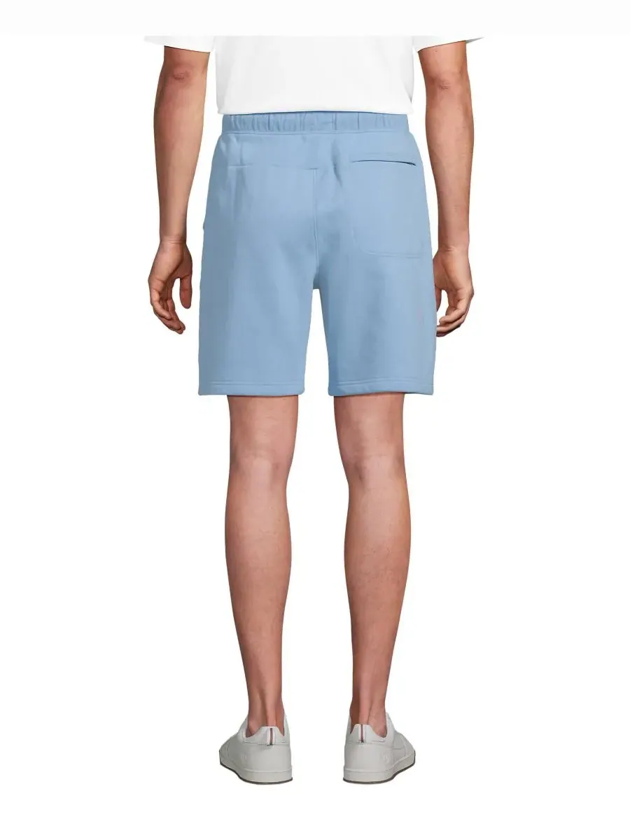 Мужские спортивные шорты Serious Sweats с карманом на молнии Lands' End — изображение 2 из 3, синий
