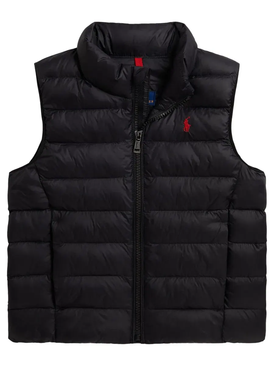 Стеганый жилет с воротником-стойкой The Colden Polo Ralph Lauren — изображение 1 из 4, черный