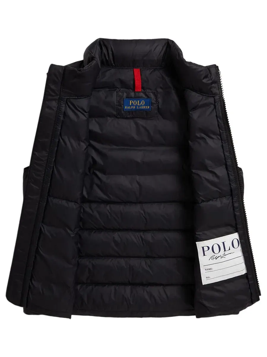Стеганый жилет с воротником-стойкой The Colden Polo Ralph Lauren — изображение 3 из 4, черный
