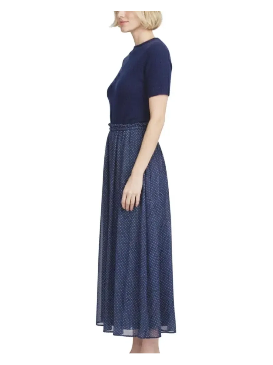Женский топ из мягкой пряжи Moss Yarn Shell ELLE Collection — изображение 2 из 3, темно-синий