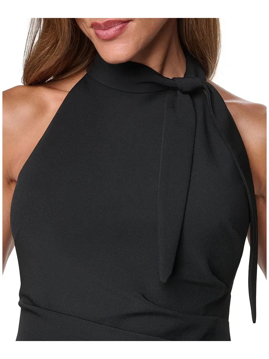 Платье из крепа с запахом Laguna, модель bodycon Vince Camuto — изображение 4 из 5, черный