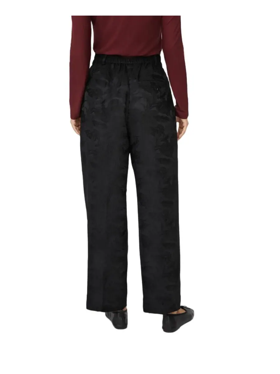 Брюки с завышенной посадкой Maperli Jacquard Textured Masai Copenhagen — изображение 3 из 7, черный