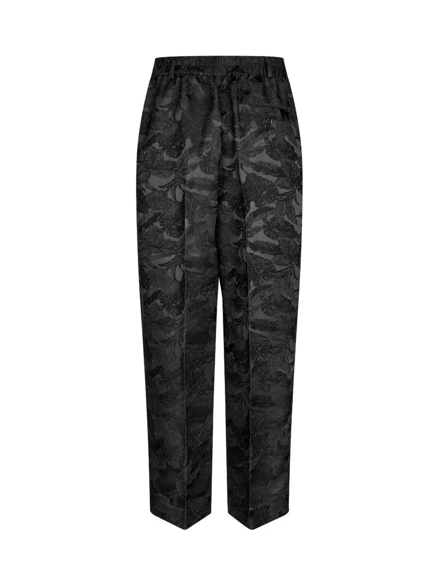 Брюки с завышенной посадкой Maperli Jacquard Textured Masai Copenhagen — изображение 7 из 7, черный