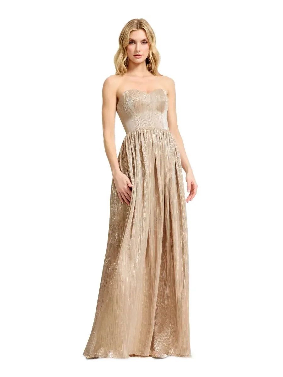 Женское бальное платье Audrina без бретелей Dress the Population — коричневый