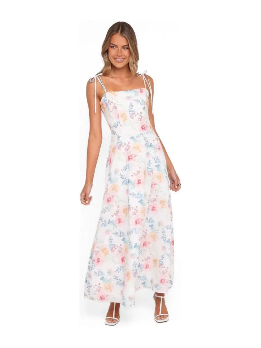 Платье-трапеция Jaxon Midi Floral Petal and Pup — изображение 1 из 4, мульти