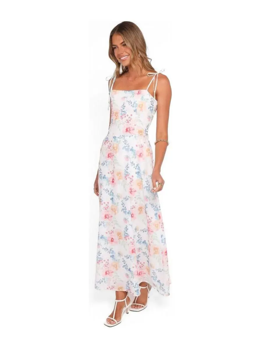 Платье-трапеция Jaxon Midi Floral Petal and Pup — изображение 2 из 4, мульти