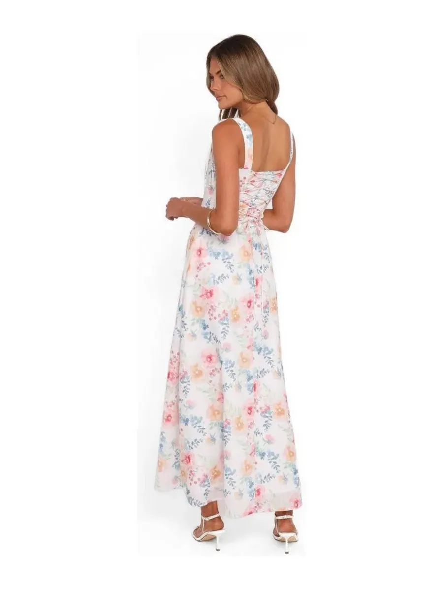 Платье-трапеция Jaxon Midi Floral Petal and Pup — изображение 3 из 4, мульти